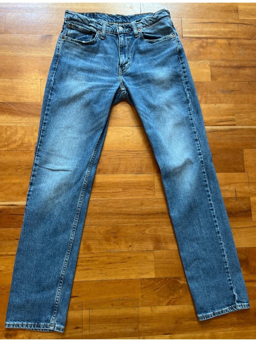 Levis Mens W31 L32 Blue Denim Jeans Cotton & Lyocell Blend 511